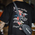 Men’s Retro Heavyweight Embroidered T-Shirt – 270g Black Cotton Summer Tee